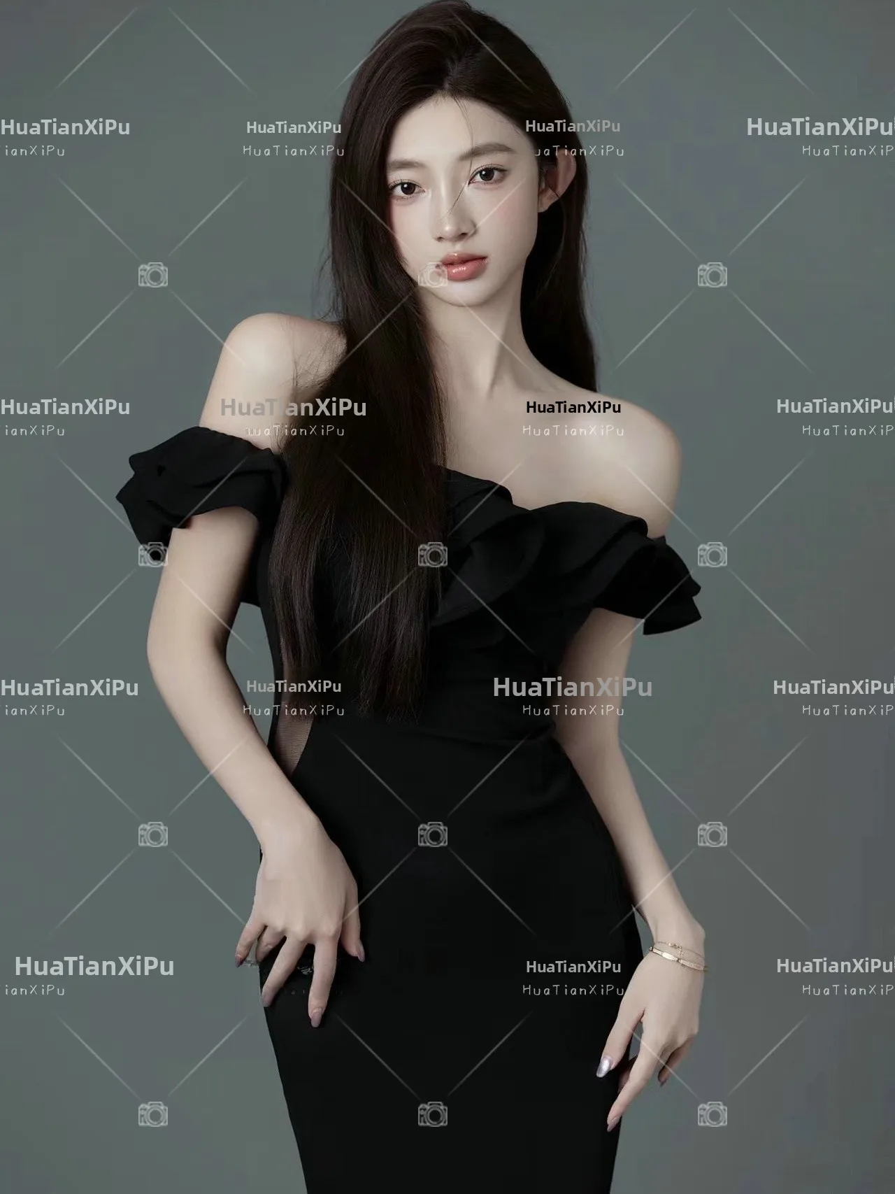 

New Arrival Studio Korean Style High Fashion Cool Feeling Female Star Portrait Art Photo Costume Women's Ethnic Stage Clothing