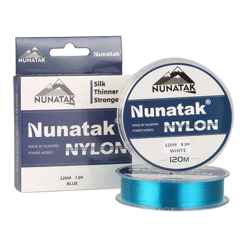 2024 NUNATAK New Nylon Fishing Line Full 120M Japan High Quality Monofilament Carp Line White Blue Green Nylon Sea Fishing Line