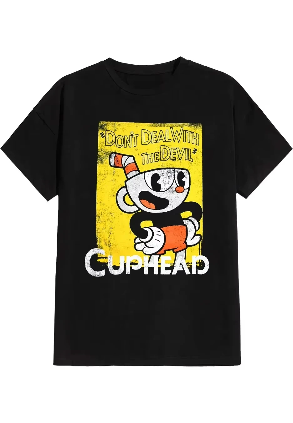 2025 Cuphead Cuphead Anime Gioco Abbigliamento Stampa grafica T-shirt da uomo e da donna in cotone di marca di lusso a maniche corte