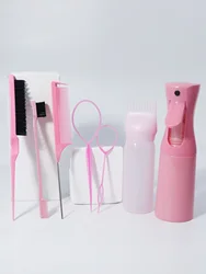 7pcs/set hairdressing tool set braided hair ring hair control brush tip tail comb hair dye bottle set Special for real hair wigs