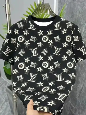 Fashionable American letter personalized printed pattern, comfortable and breathable round neck T-shirt, summer outdoor high str