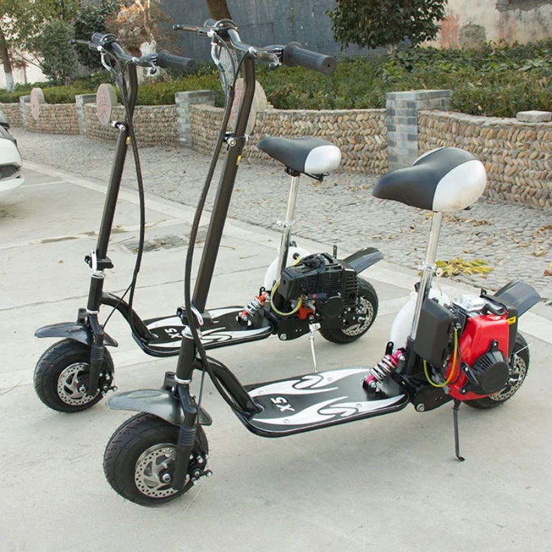 

X5 model 2 4-stroke pneumatic scooter foldable scooter power assisted motorcycle 2 4-stroke gasoline scooter