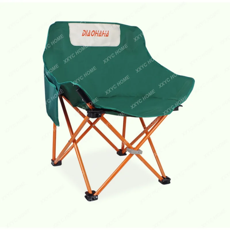 

Outdoor Folding Chair Fishing Chair Folding Wild Fishing Stool Camping Back Seat Bench Camp Chair Moon Chair