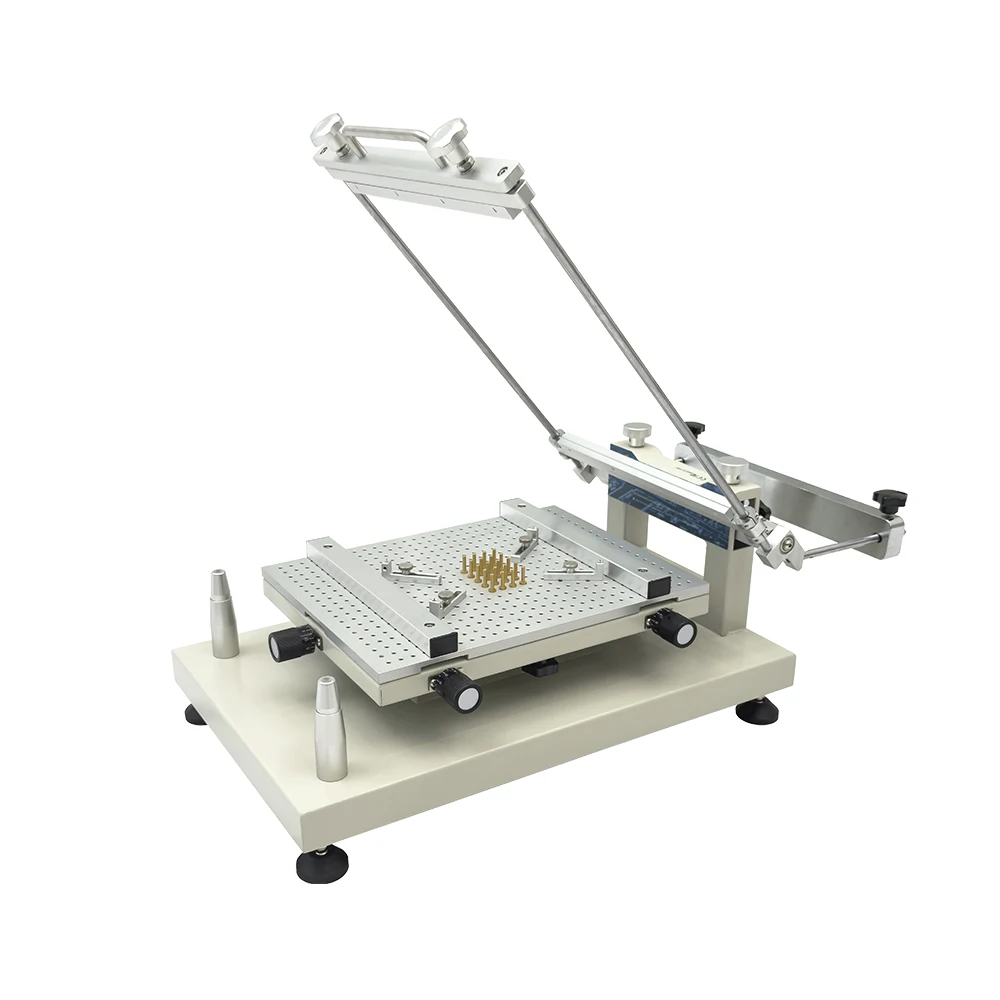 

Frameless Solder Paste Screen Printing Table Adjustable PCB SMT Stencil Printer Platform for Manual Solder Paste Application