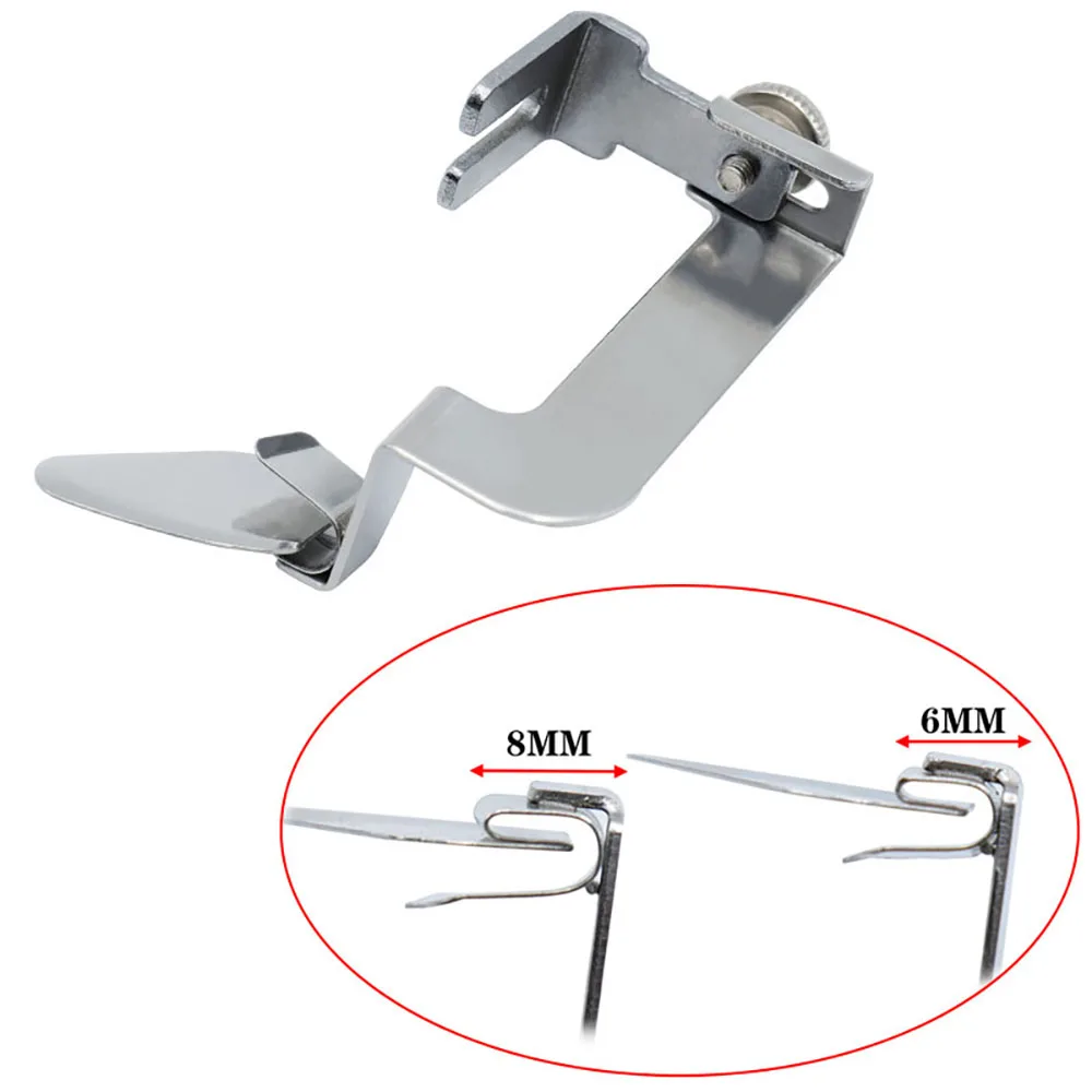 Industry Sewing Machine Adjustable Down Turn Hemmer Folde Feet Guide Parts Lighting Fabric Presser Foot Stitching Seam Curler