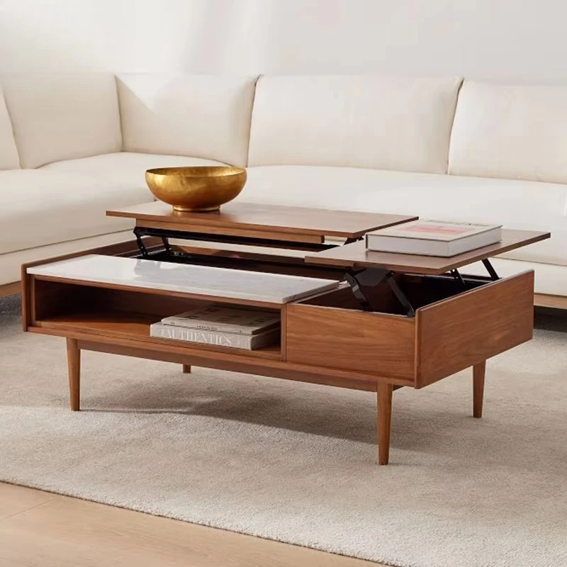 

#Multi-Purpose Rectangular Marble Tea Table Living Room Home Lift Center Table Small Household Solid