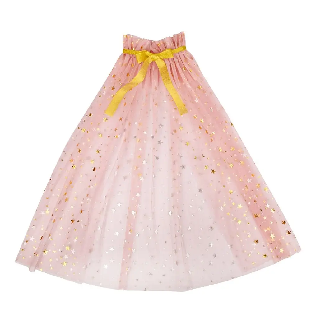 Novas lantejoulas meninas princesa capa bonito malha elegante vestido capa cosplay doce crianças traje manto festa de carnaval