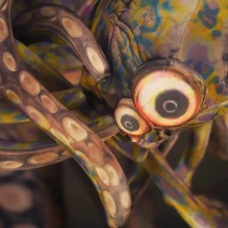 Tentacolo Terribile Polpo Mostro Costume Cosplay Donna Uomo Spaventoso Halloween Party Tuta Adulto Giochi di ruolo Tuta da ballo