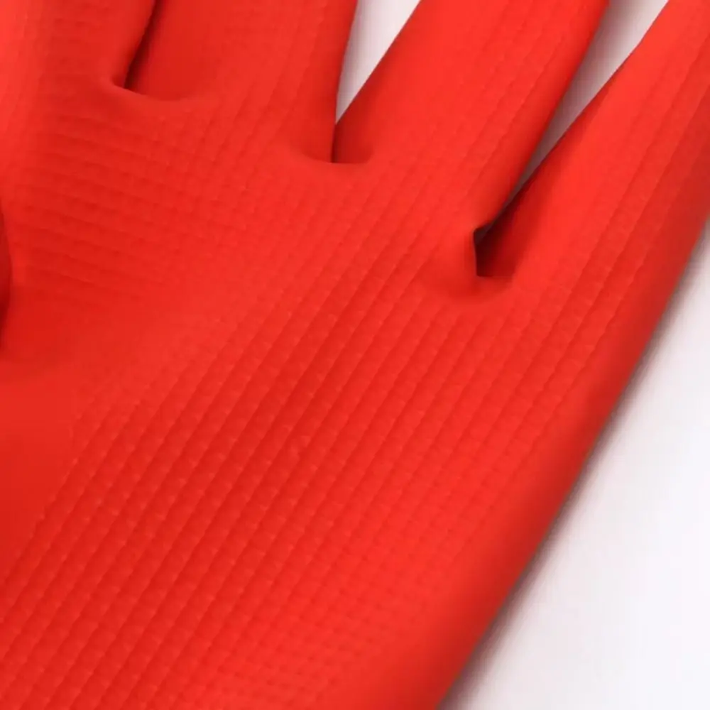 Red Rubber Gloves Waterproof Thick Protective Washing Dishes Gloves Extra Long Antiskid Cleaning Gloves Kitchen Accessories