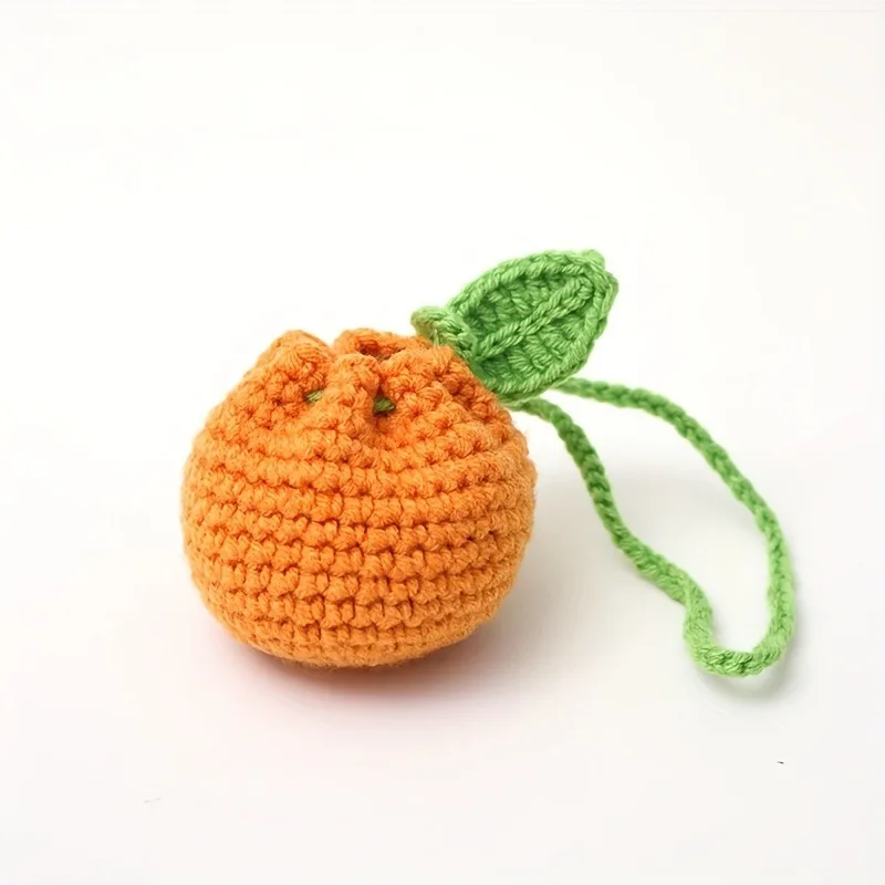 Handmade Crochet Fruit Purse, Knitted Wallet, Stylish Travel Accessory & Gift for Women, Mini Purse for Women view 5