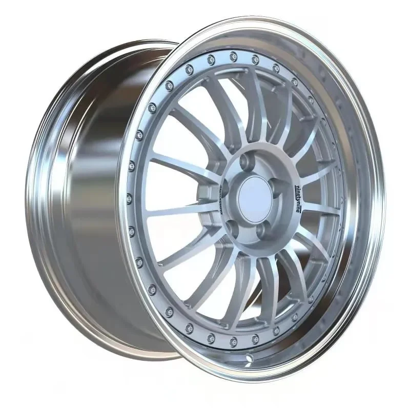 

Jwl different size of silver forged car wheel rims milled lip with rivets