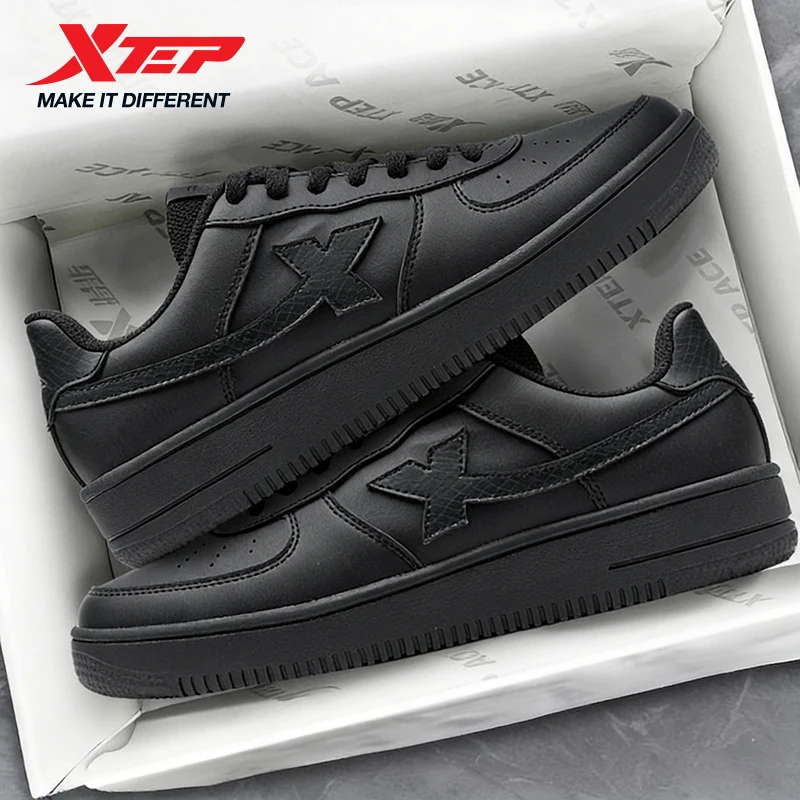 Xtep zapatos de skate para hombres moda estilo callejero moda baja suela gruesa durabilidad cómodo zapato para correr 874119319851