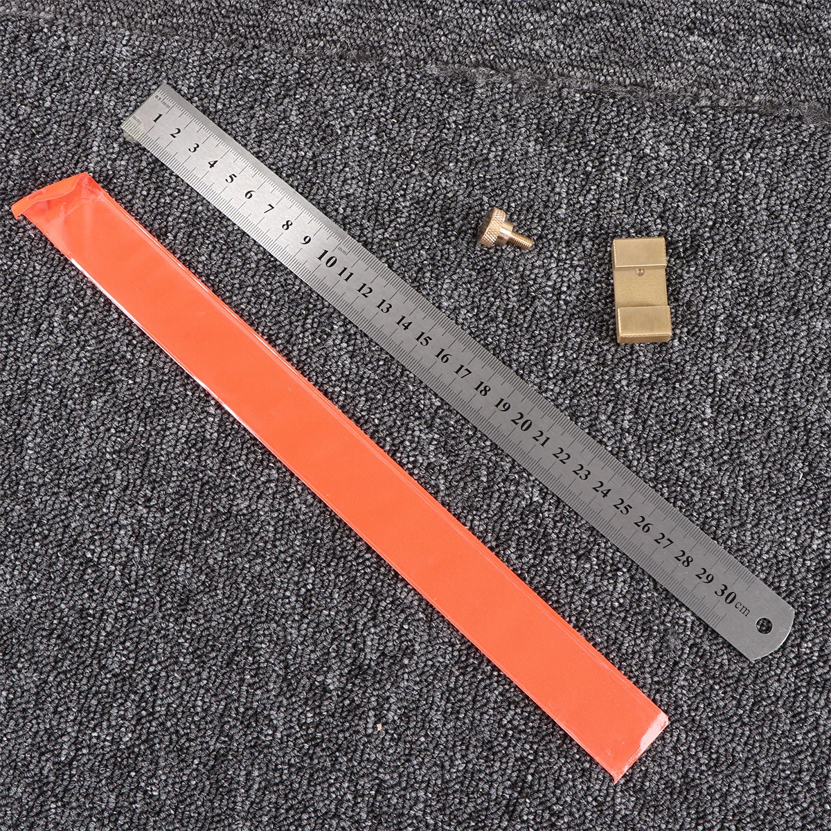 

2 Pcs Brass Limit Block Woodworking Line Locator Measuring Tool 330mm Double Scale Steel Ruler Positioning Machinist Accessories