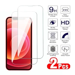 2pcs Tempered Glass For iPhone 7 8 11 12 Plus Pro Max Screen Protector For iPhone X XS XR Max SE 2020 12 mini Transparent Film