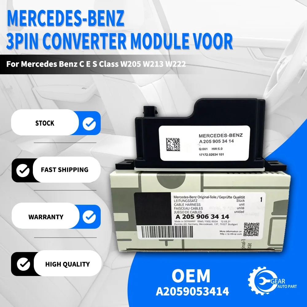 NEW Originele 2059053414 Nieuwe Voltage 3PIN Converter Module Voor Mercedes Benz CLS350 W205 W253 S450 A2059053414