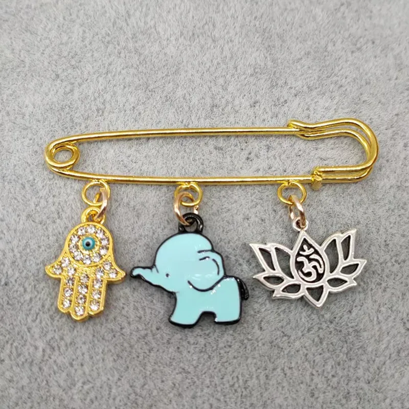 Broche de elefante esmaltado de moda y creativo, niño y niña bonito para broche de metal de animal, regalo para mujer y niño