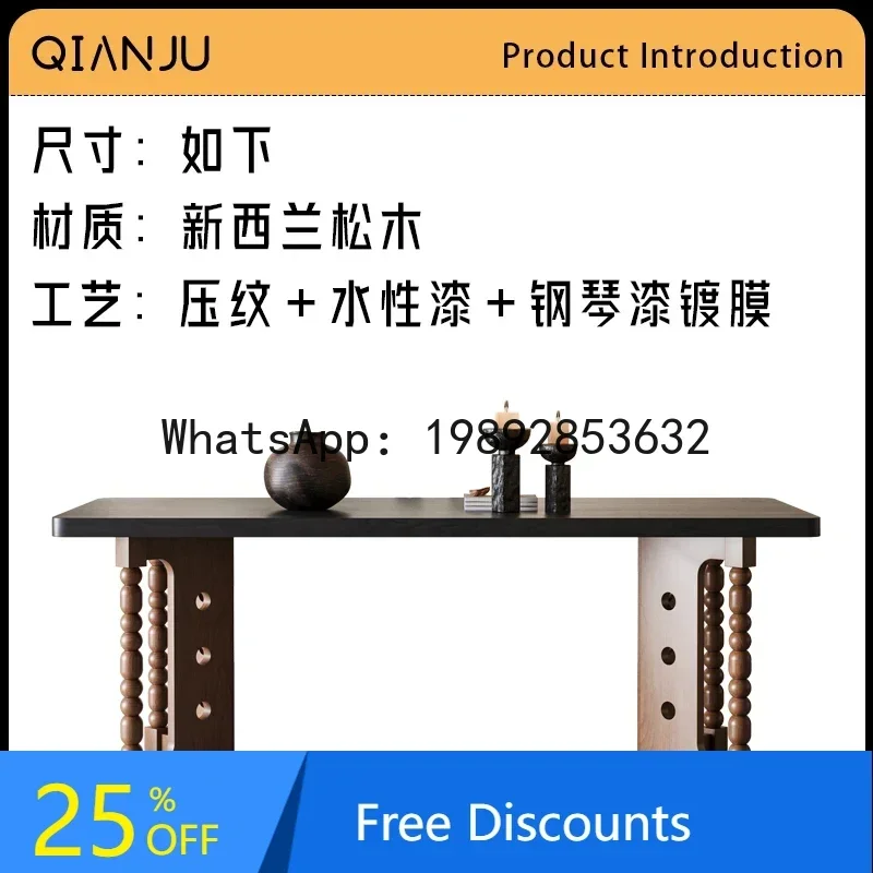 

B1 antique dining table small apartment dining table retro log advanced workbench