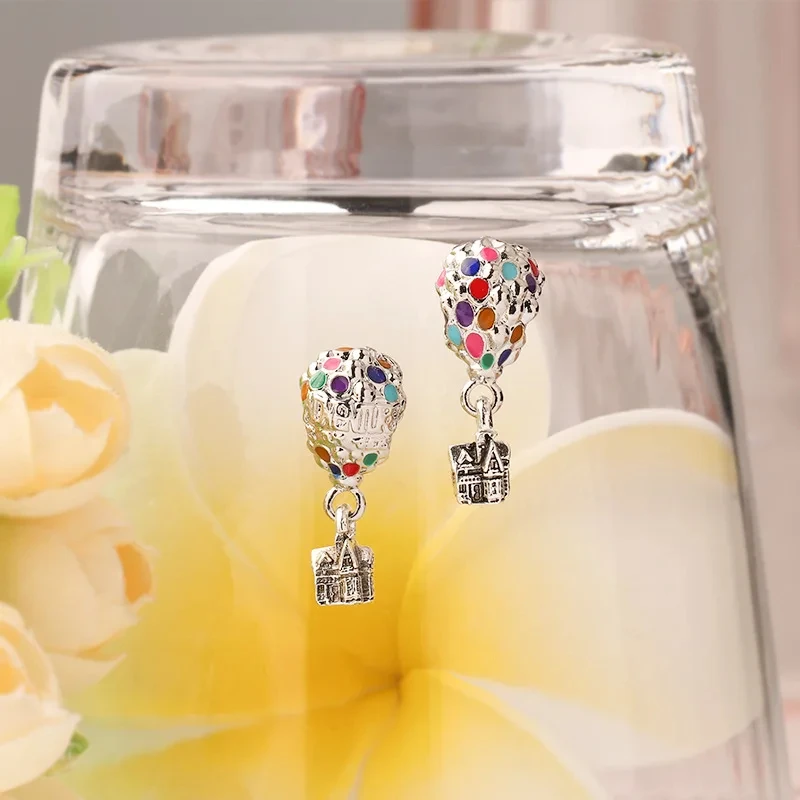 Hot Selling Disney Pixar Up House & Balloons Charm Beads Disney Collection for Pandora Bracelet 925 Silver Bead Pendant Gift