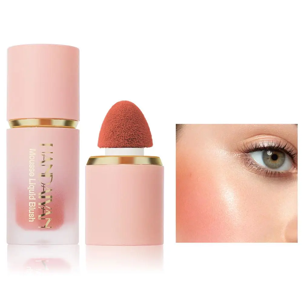 Blush liquide imperméable pour le visage, fard à joues lisse, surligneur de contour des yeux, anciers de maquillage en mousse, paillettes, 256, O0e7