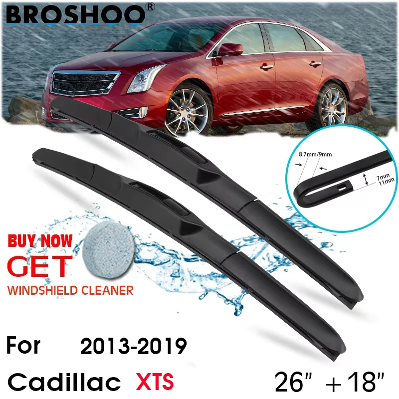 

Car Wiper Blade For Cadillac XTS 26"+18" 2013-2019 Front Window Windscreen Windshield Wipers Blades J hook Auto Accessories