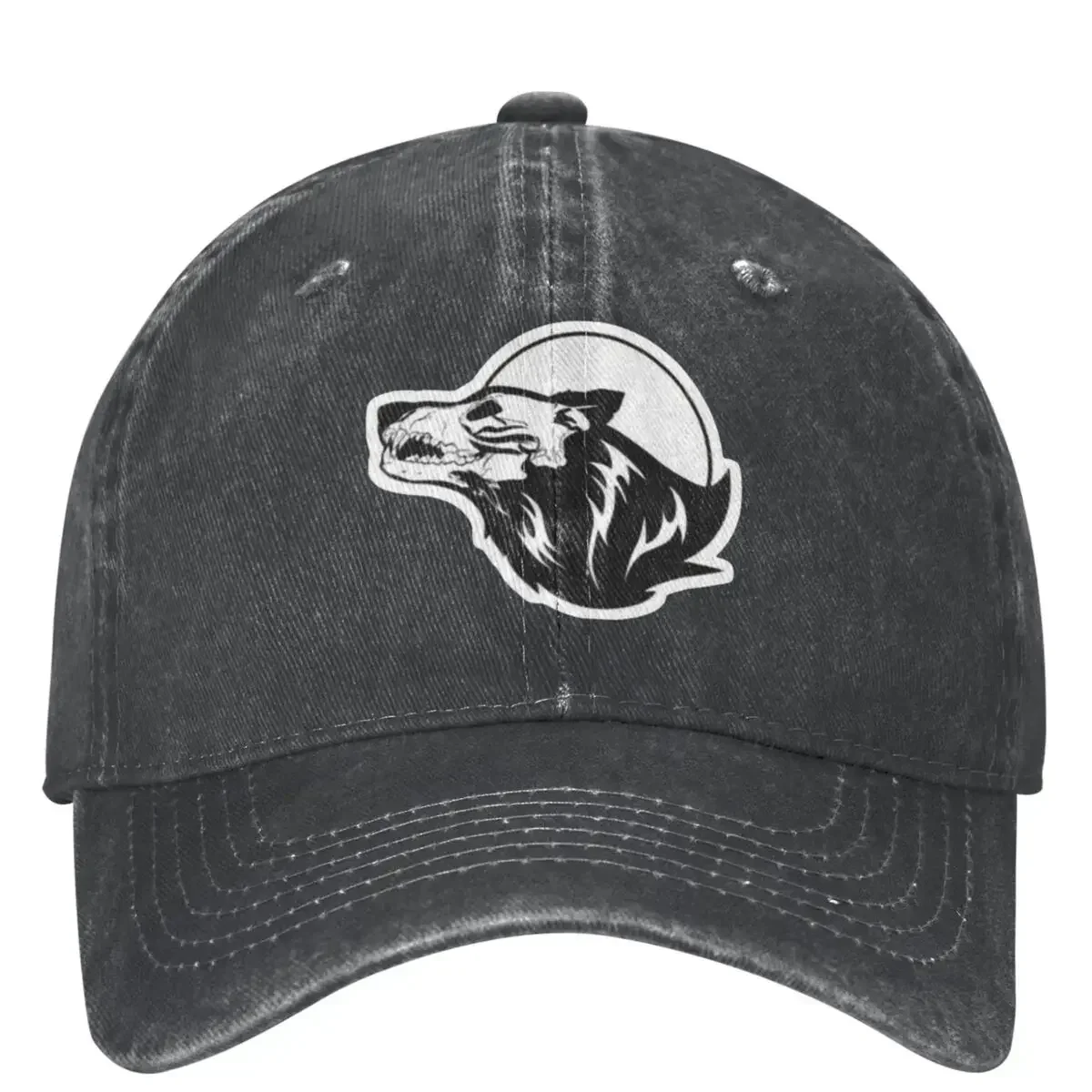 

2026 FOG Spiritus Systems Baseball Cap Wolf Print Outdoor Sports Wholesale Washed Trucker Hat Female Male Fashion Custom Cap