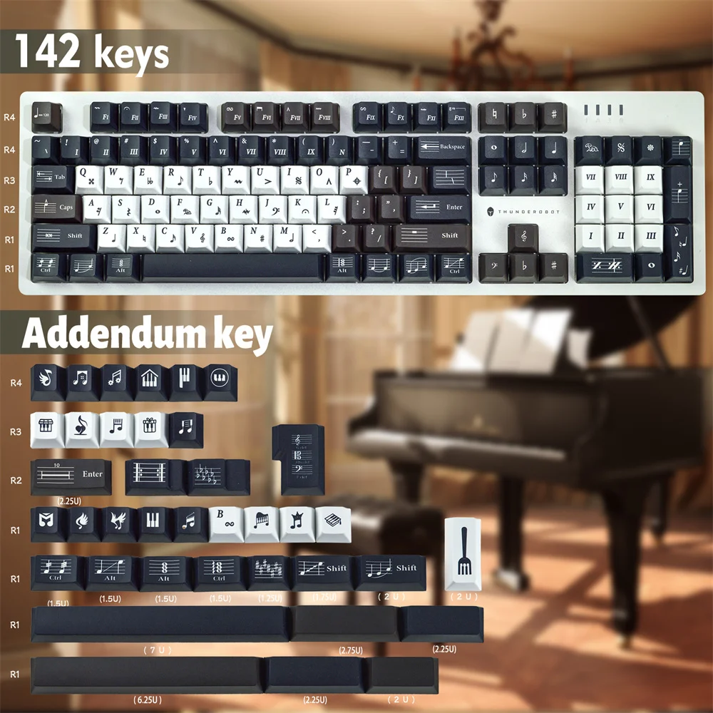 Tastenkappen PBT-Tastenkappe KCA/OEM/Cherry Profile für Cherry Mx Gateron Kailh Switches mechanische Tastatur Standard ANSI/ISO-Layout