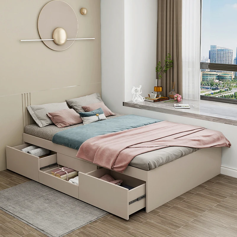 

No bedside row skeleton High box Storage Air pressure bed drawer