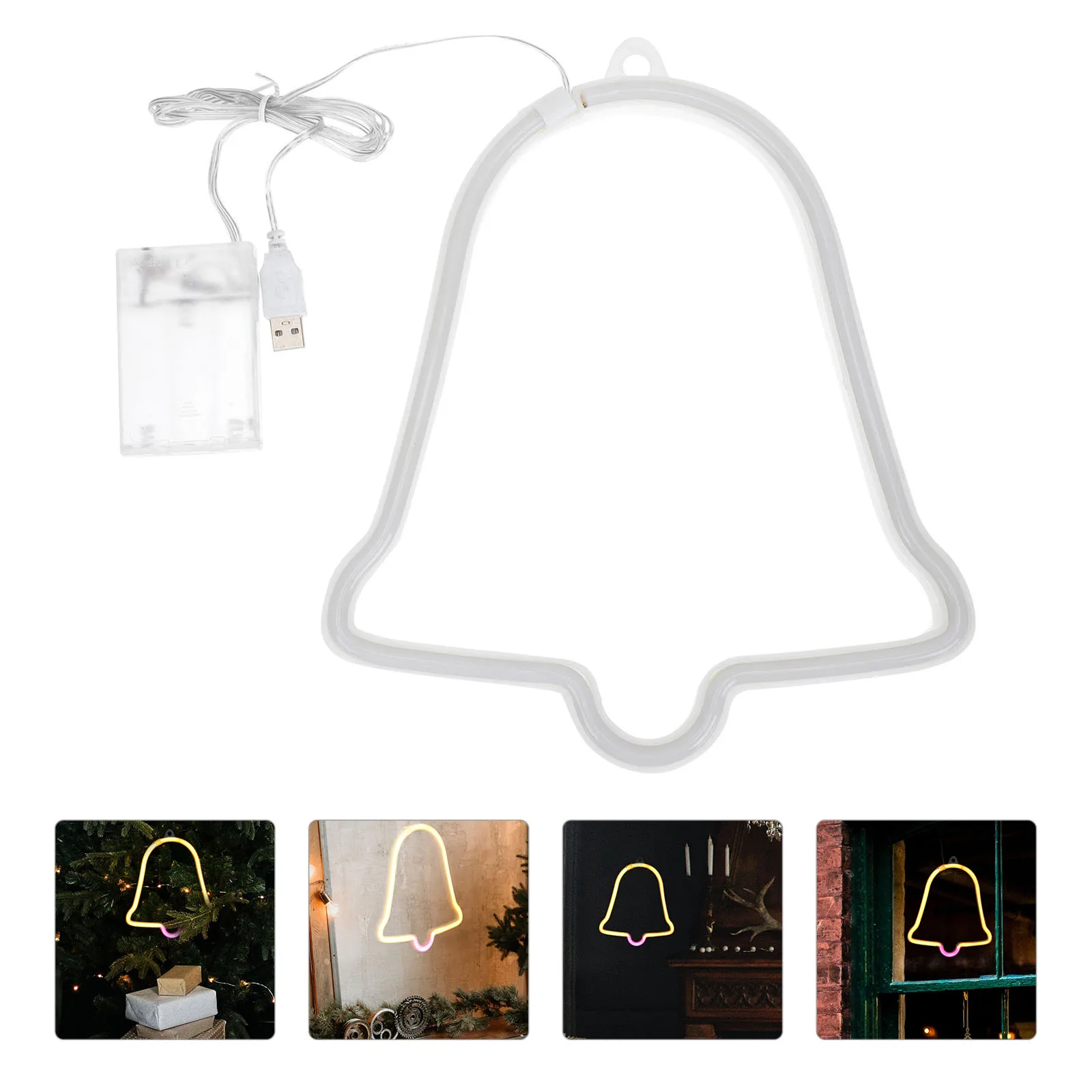 

LED Modeling Lamp Decoration Christmas Neon Bell Shape Light Acrylic Modelling Xmas Design Creative