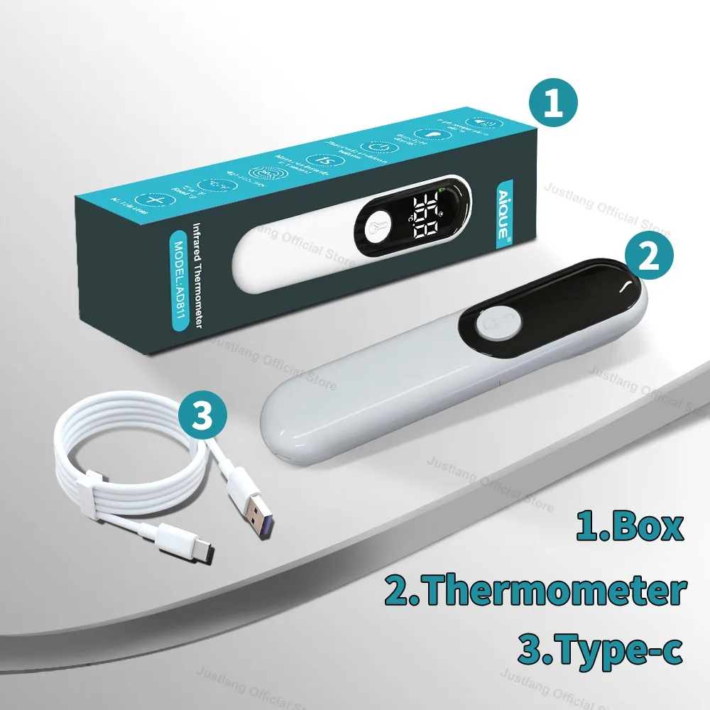 Rechargeable Digital Infrared LED Forehead Thermometer 6