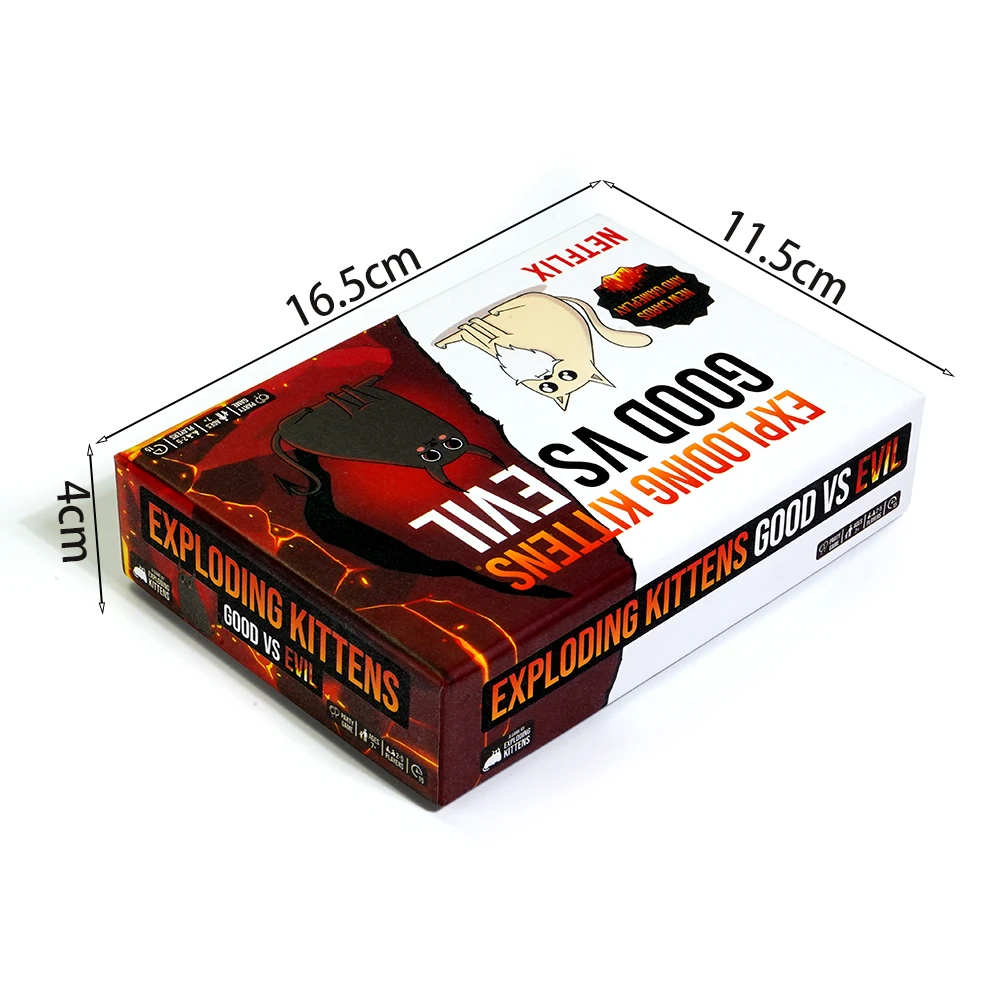 Good vs Evil 55 Cards Elevate Exploding Kittens Family Games for Kids and Adults Funny Card Games Board Game