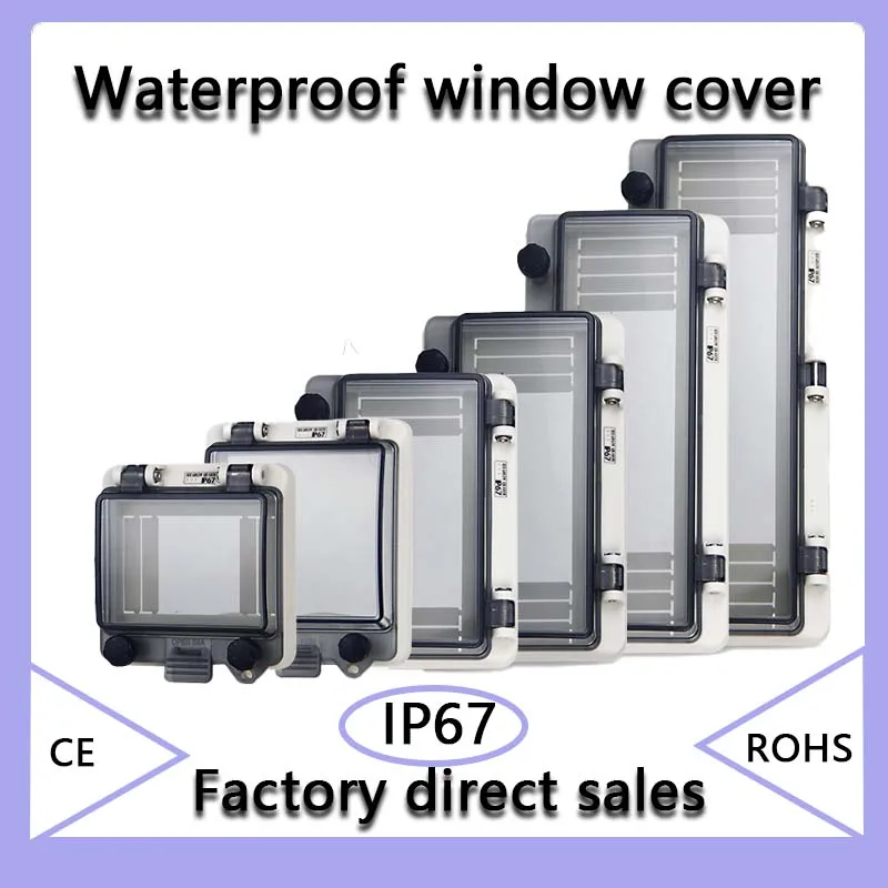 

IP67 circuit breaker transparent waterproof window switch Transparent protection window cover distribution box window cover free