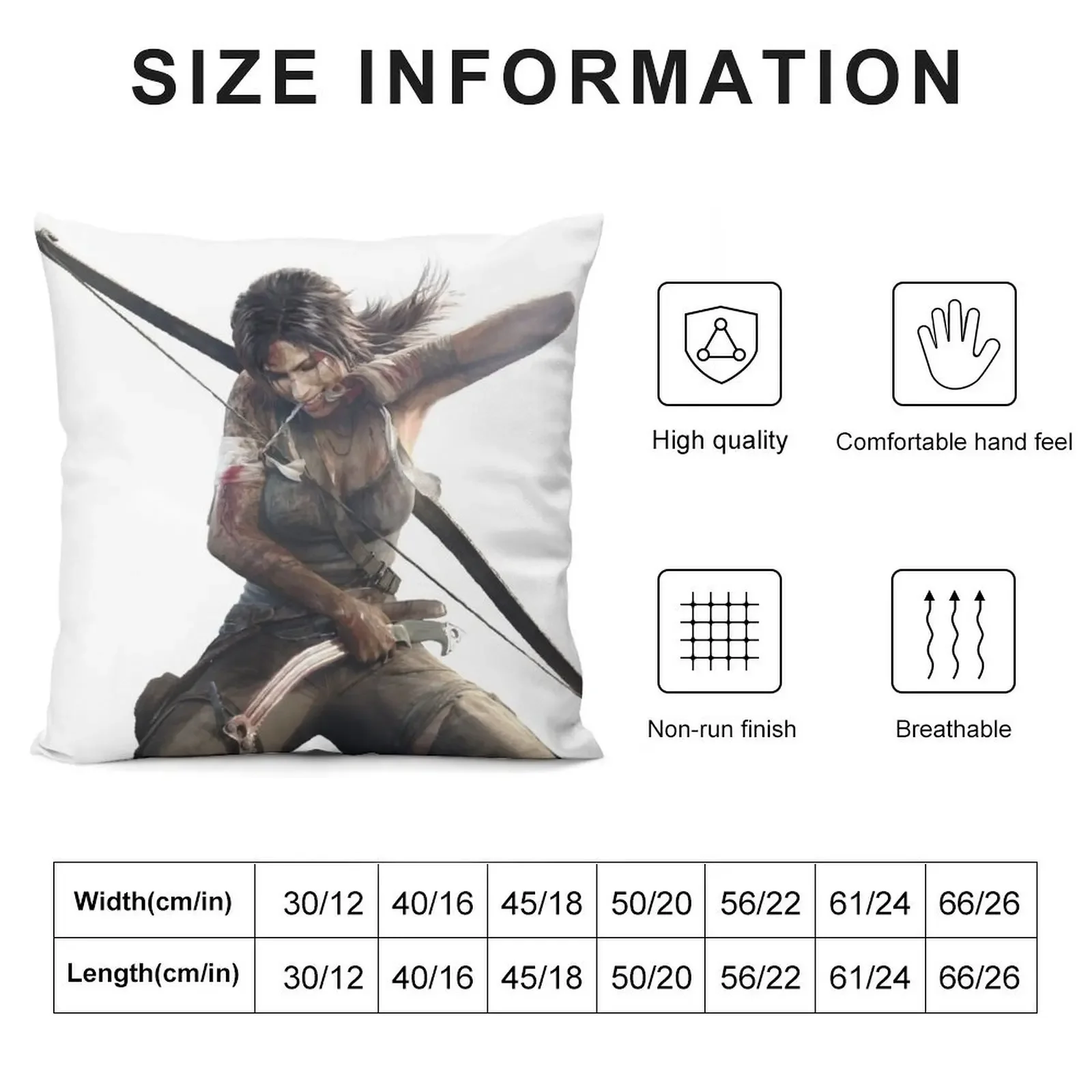 lara croft Throw Pillow Sofa Pillow Cover Custom Cushion Decorative Cushions For Luxury Sofa Decorative Sofa Cushions pillow