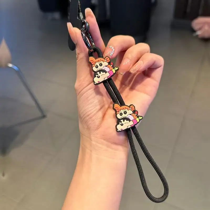 جديد تلوين شين تشان أنيمي الطرفية الكرتون لطيف الهاتف المحمول الحبل مريحة قابل للتعديل سلسلة المعصم للبنين والبنات #5