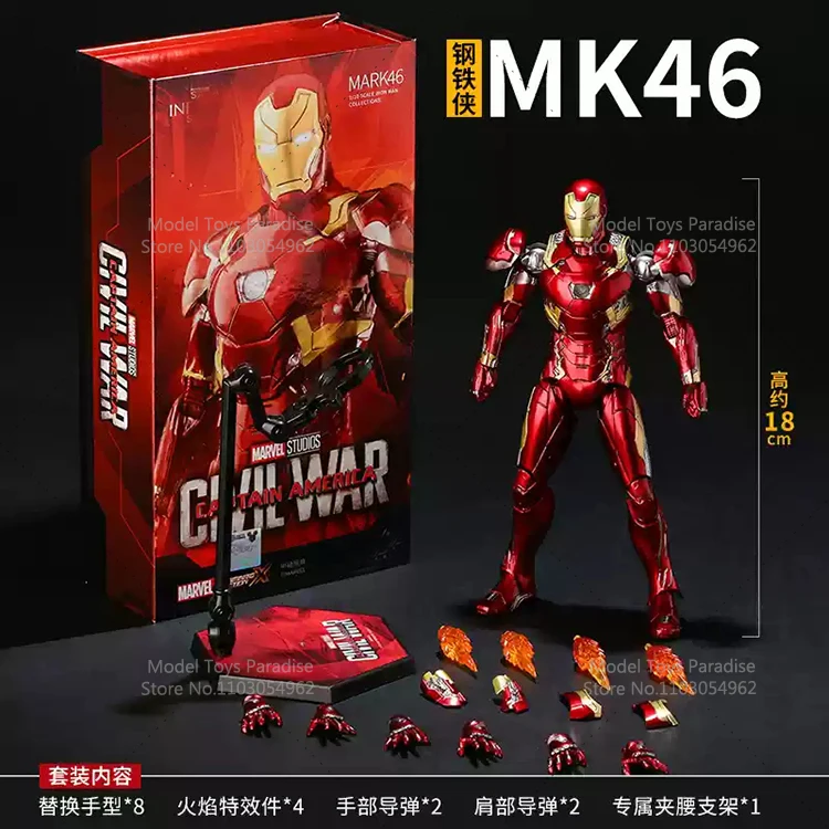 ZD jouet 1/10 jouets à collectionner Iron Man Tony Super héros hommes soldat 18CM figurine modèle Fans cadeaux