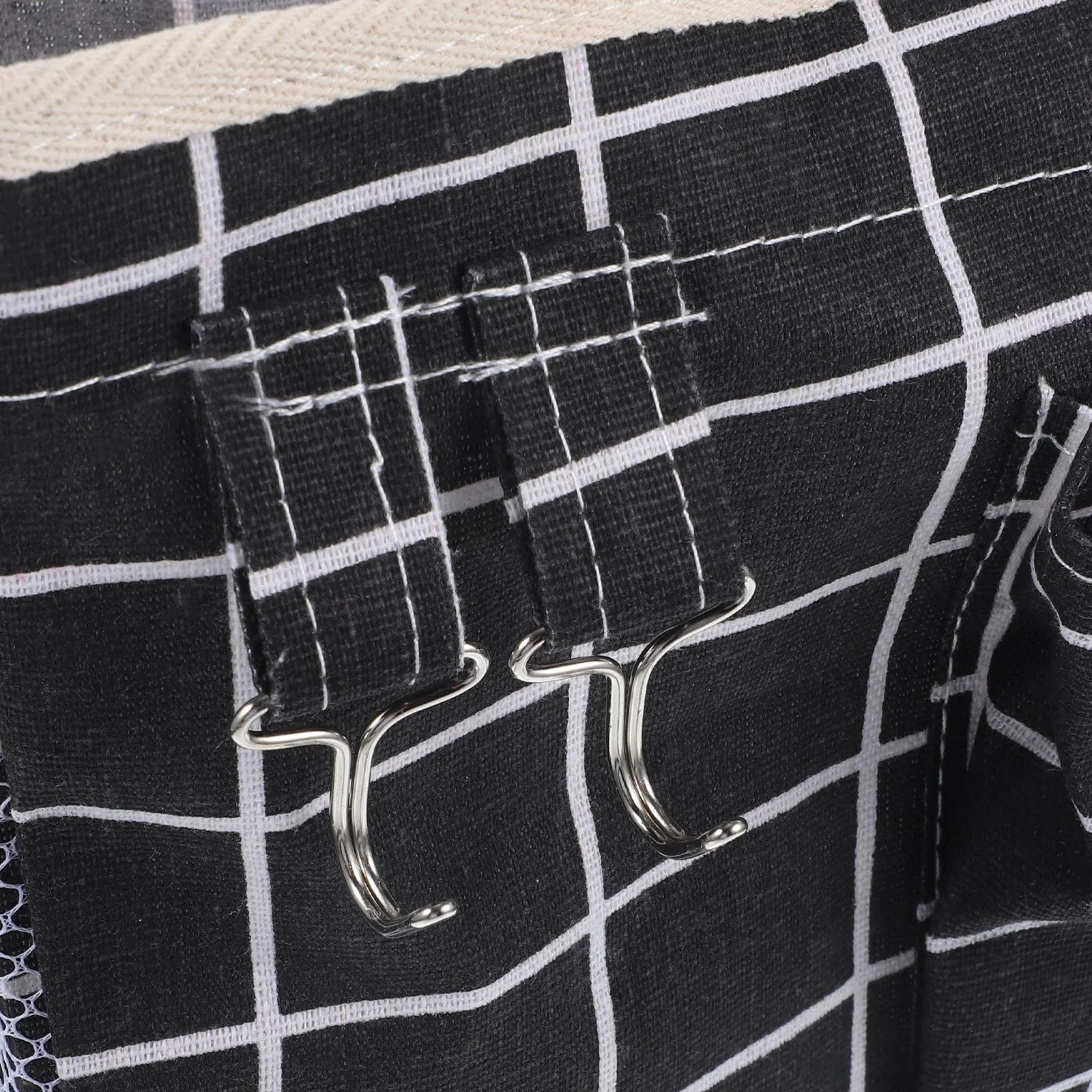 

Linen Bed Hanging Organizer Large Capacity Storage Basket for Laptop Magazines Snacks Glasses Mobile Phones