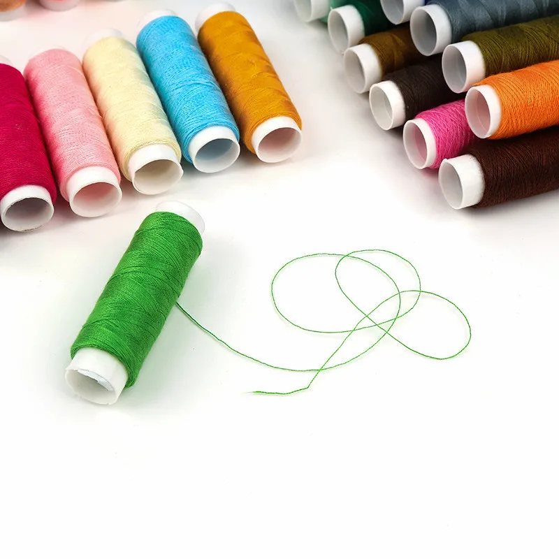 39 Mixed Multicolor 100% Polyester Yarn Sewing Thread Roll Machine Hand Embroidery110Yards Each Spool For Home Sewing Kit