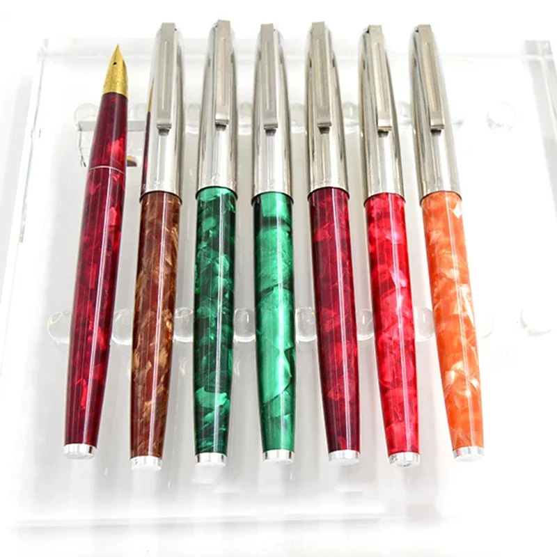 Wingsung 237 Resin Metal Fountain Pen Celluloid 0.5mm Iridium Nib Pen Limited Collection Pen In The 1990s Writing Gift