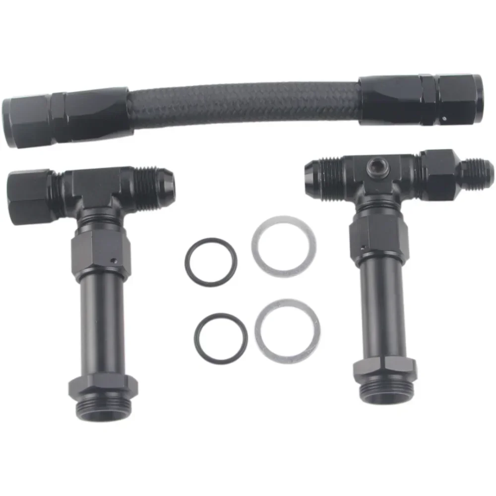 4150 مجموعة خط الوقود 8AN ذكر مضيئة إلى 7/8 "مجموعة خط مدخل مزدوج المكربن المضفر