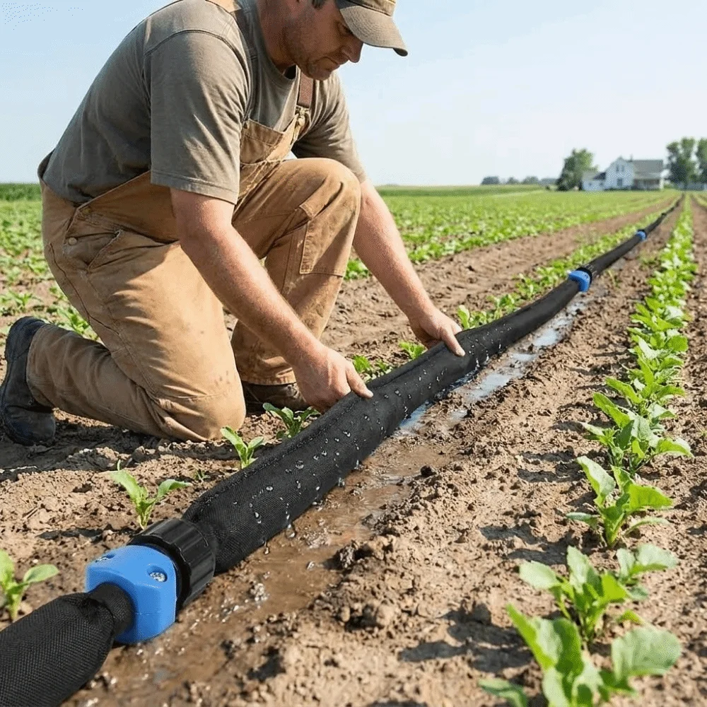 Thickened Flat Porous Seeping Hose Uniform Infiltration Water-saving Micro Drip Irrigation Efficient Drip Irrigation Tape