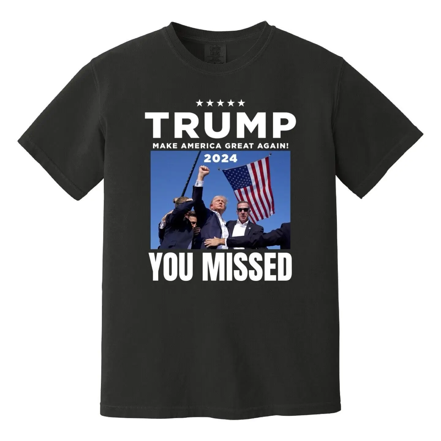 Donald Trump FIGHT Holding Fis - YOU MISSED- President 2024 Victory T-Shirt