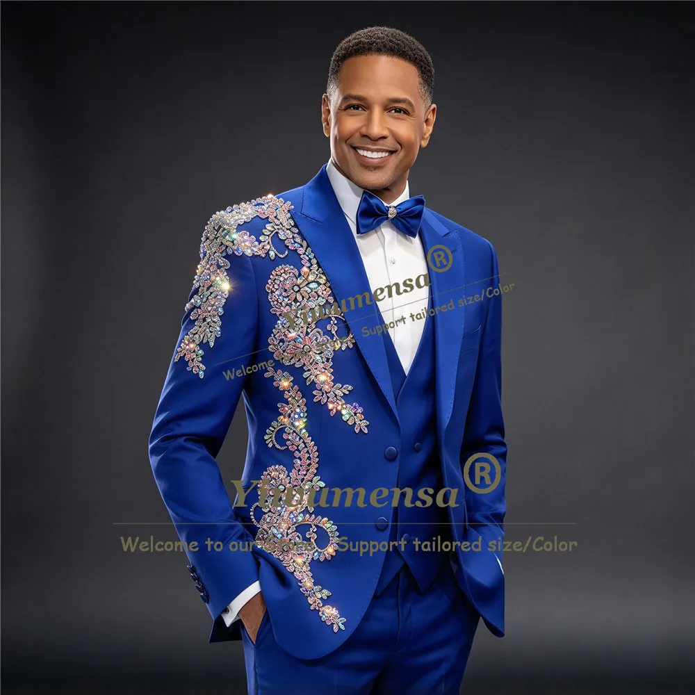 Men's Embellished Three-Piece Suit — product detail 8