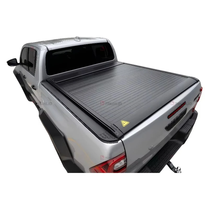

Electric Retractable Aluminum Alloy Bed Tonneau Cover LED Lights for Ranger No-Drilling Installation Waterproof Smart