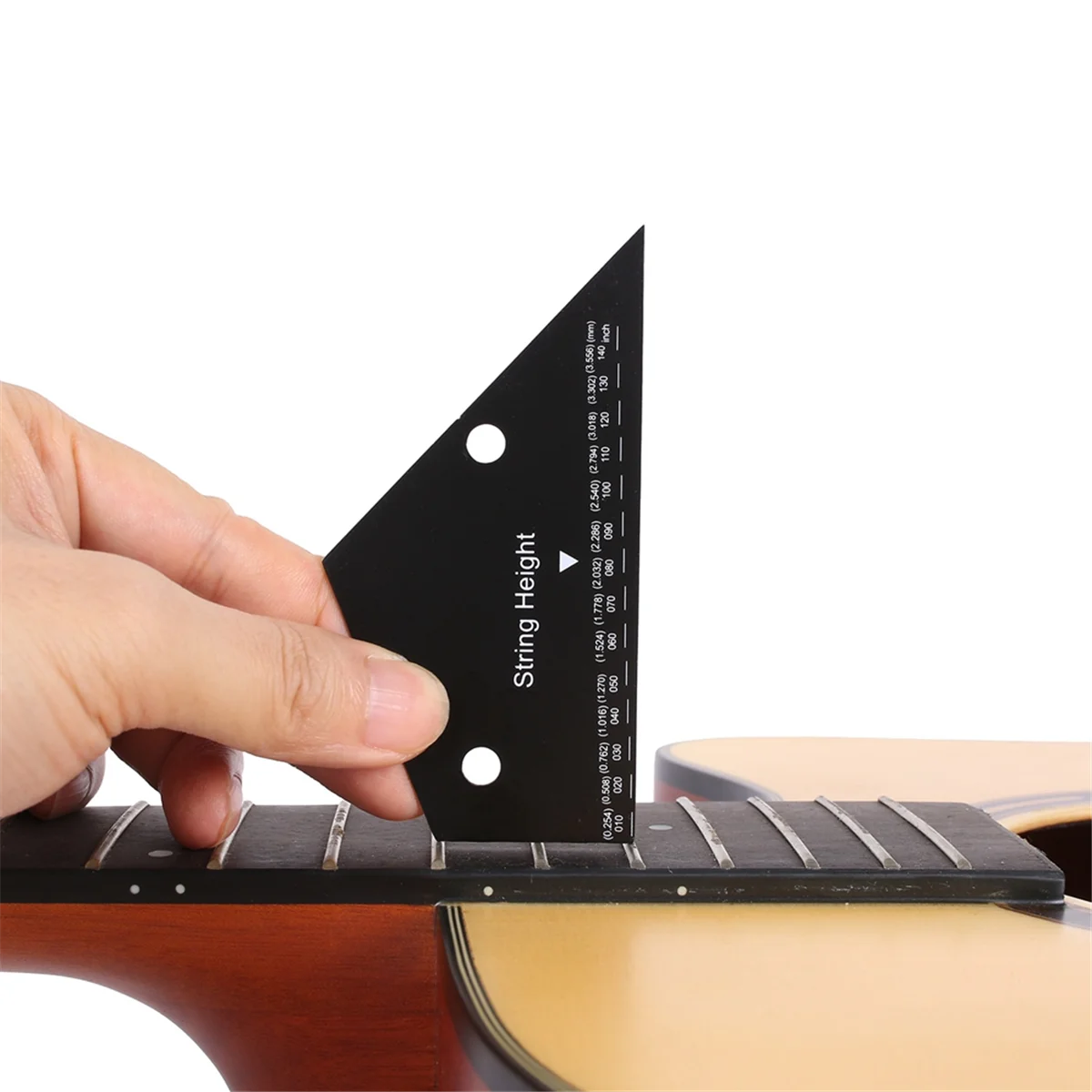 ABST الغيتار الحنق التسوية حاكم الصوتية الغيتار الأصابع مستقيم Luthiers أداة سلسلة عمل حاكم مسطرة قياس
