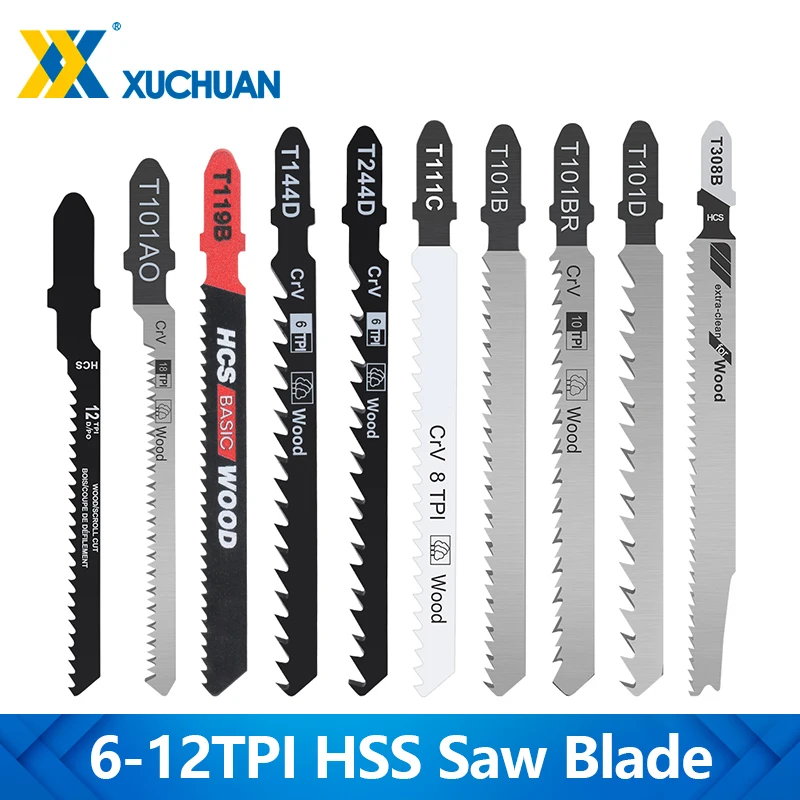 

6-18TPI T Shank Reciprocating Saw Blade T101B T101BR Jig Saw Blade 75-115mm Saber Blade for Wood Cutting Tool HSS Saw Blade