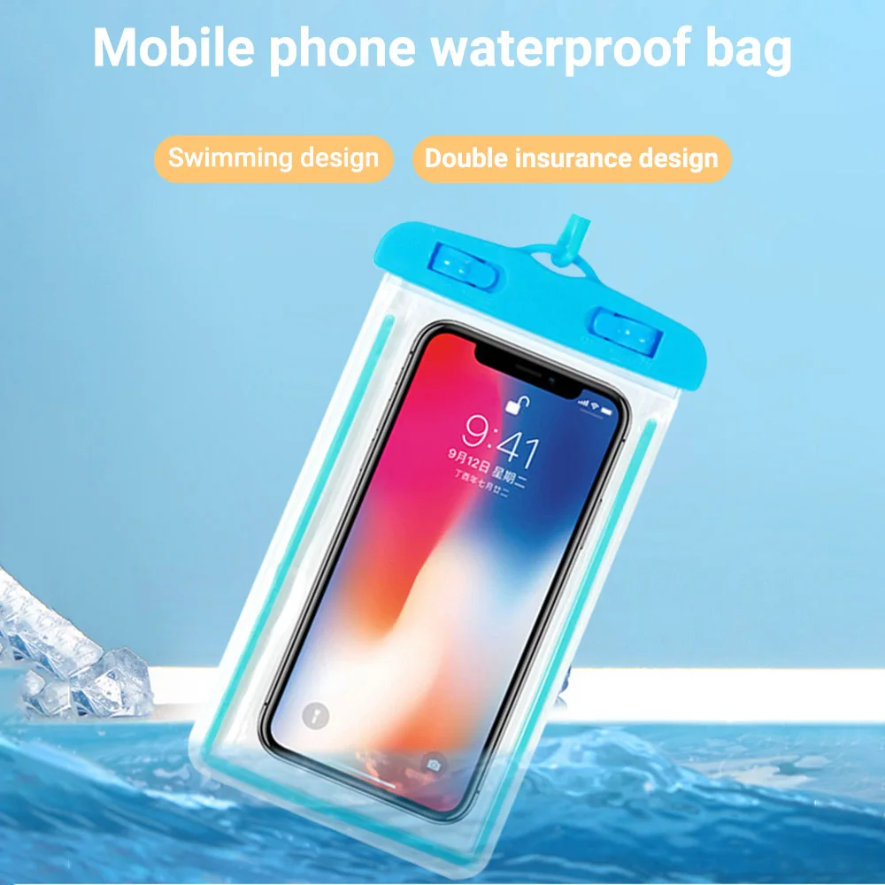Waterproof Phone Dry Bag Touch-Sensitive Waterproof Cell Phone Pouch Transparent Floating Phone Case with Detachable Lanyard New