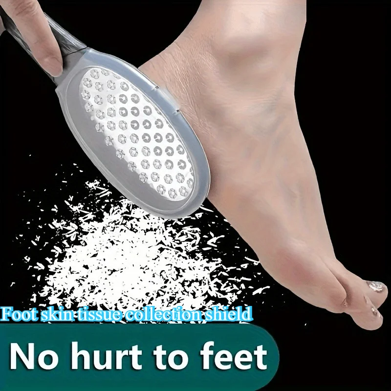 Herramientas esenciales para el cuidado de los pies: Lima de pies profesional individual de acero inoxidable con cubierta contra salpicaduras - eliminador de callos