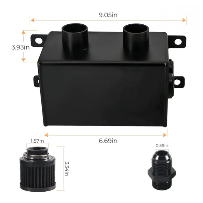 Automobile Modified Double Air Filter Oil and Gas Separation Secondary Intake Protection Engine AN10 Filter Pot