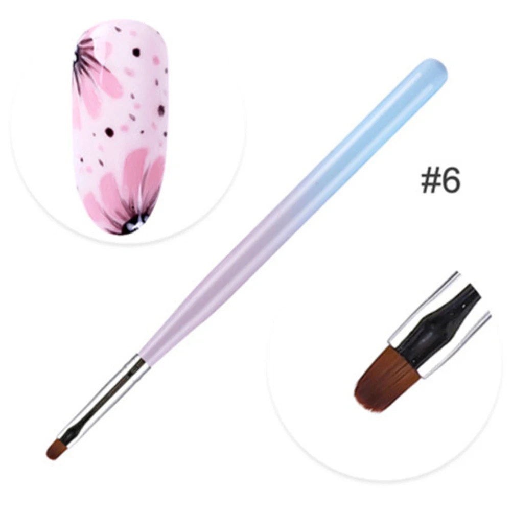 

1pc Art Brush Tools Manicure Brush Set Nail Pens Durable Lightweight Long Handle Compact Size Professional Home Use For Nail