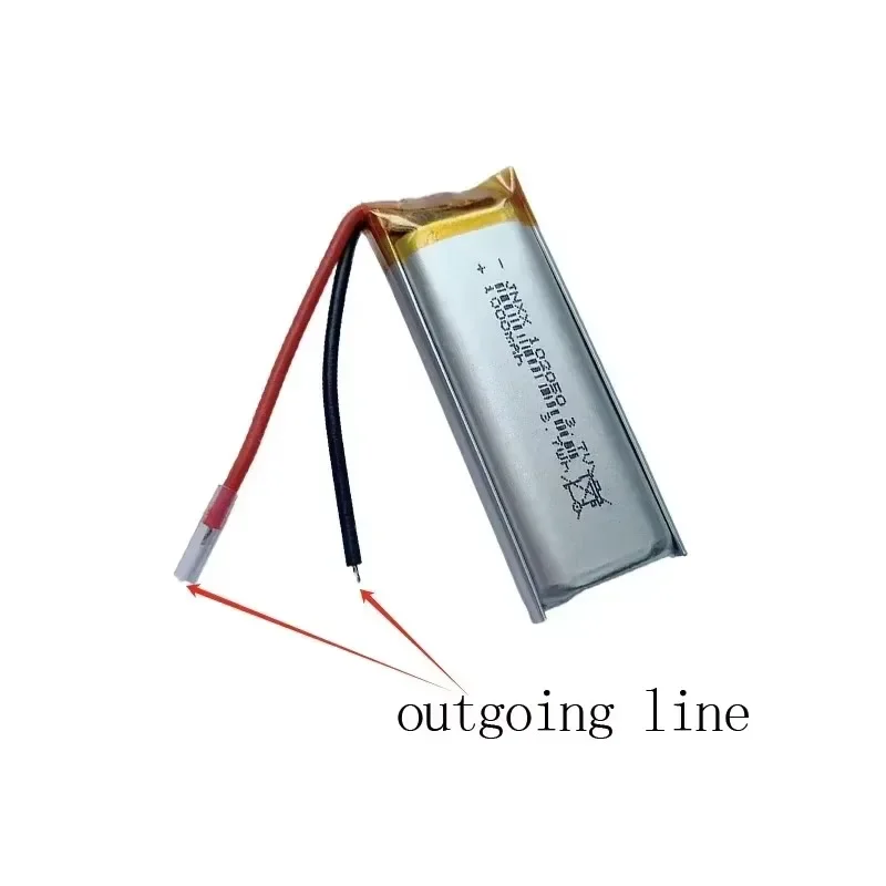 102050 3.7V Rechargeable Lithium Polymer Battery 1000mAh Suitable for FPV GPS Logger LED Beauty Instrument Replacement Battery