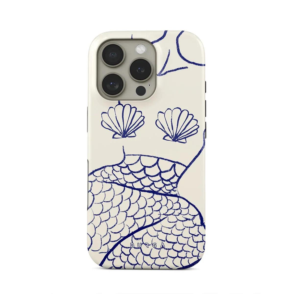 

Fashion Line Art Mermaid Phone Case for iPhone 16 15 14 13 12 11 Pro Max Plus Luxury Magnetic Double-layer Cover BURGA Fundas